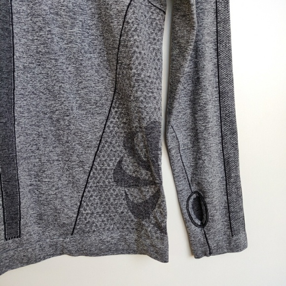 Nike Dri-Fit Long Sleeve Top Gray with Thumbholes - Picture 5 of 8